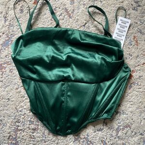Urban Outfitters Green Corset Top
